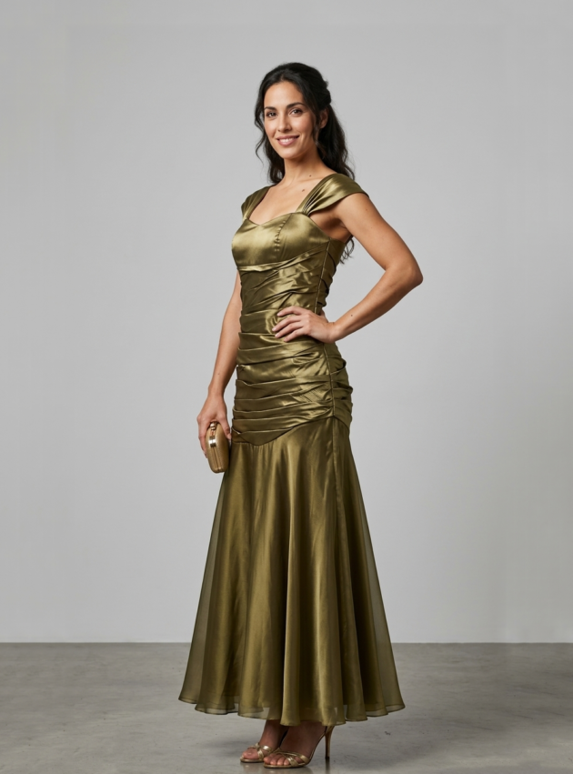 Vestido Epoca Verde talle M - Toia de Kiev - Alquiler de vestidos de fiesta