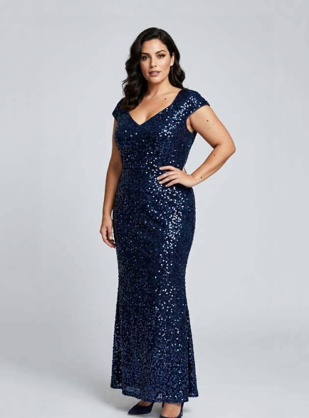 Vestido Arashi Azul talle 3XL - Toia de Kiev - Alquiler de vestidos de fiesta