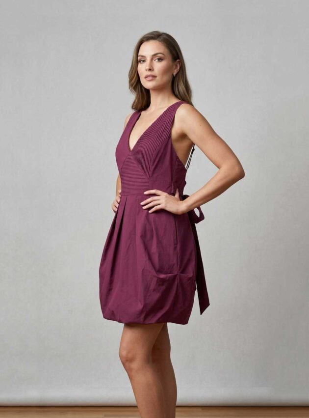 Vestido Aspen Bordo talle M - Toia de Kiev - Alquiler de vestidos de fiesta
