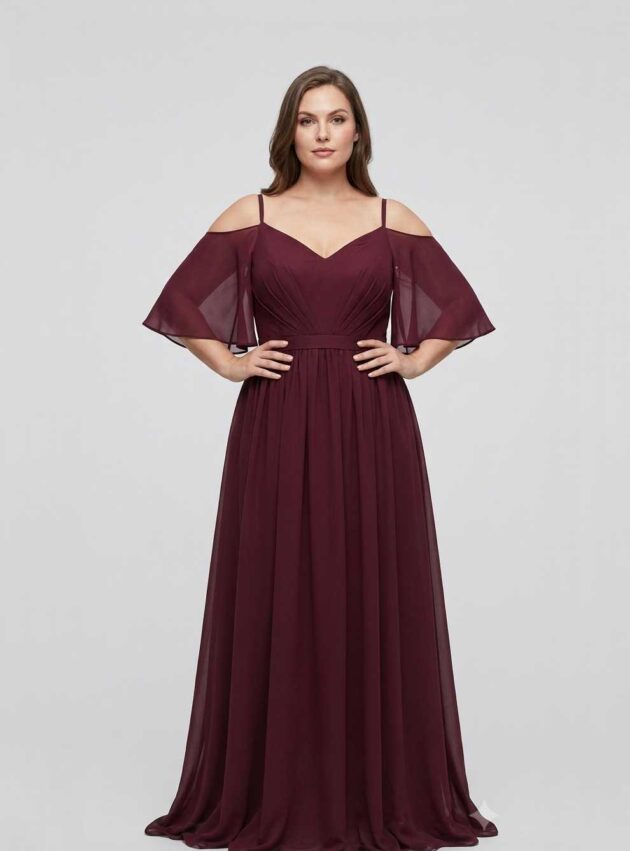 Vestido Kioto Bordo talle L - Toia de Kiev - Alquiler de vestidos de fiesta
