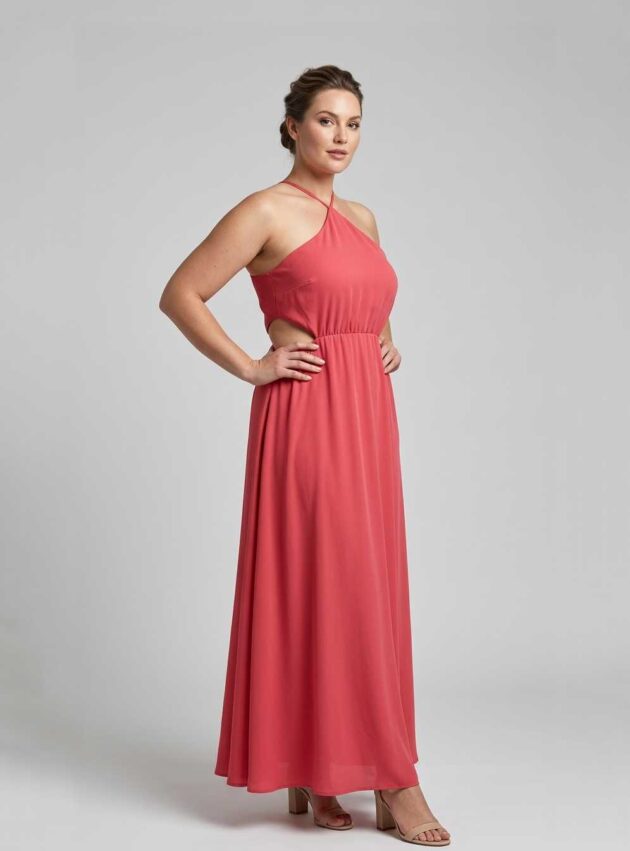 Vestido Asus Coral talle L - Toia de Kiev - Alquiler de vestidos de fiesta