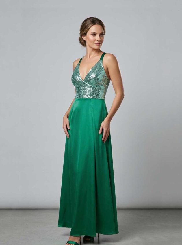 Vestido Lali Verde talle M - Toia de Kiev - Alquiler de vestidos de fiesta
