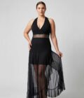 Vestido Toti Negro talle XL - Toia de Kiev - Alquiler de vestidos de fiesta