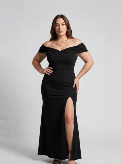 Vestido Susana Negro talle M - Toia de Kiev - Alquiler de vestidos de fiesta