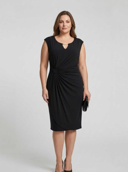 Vestido Pilar Negro talle S - Toia de Kiev - Alquiler de vestidos de fiesta