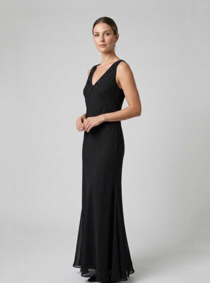 Vestido Londra Negro talle S - Toia de Kiev - Alquiler de vestidos de fiesta
