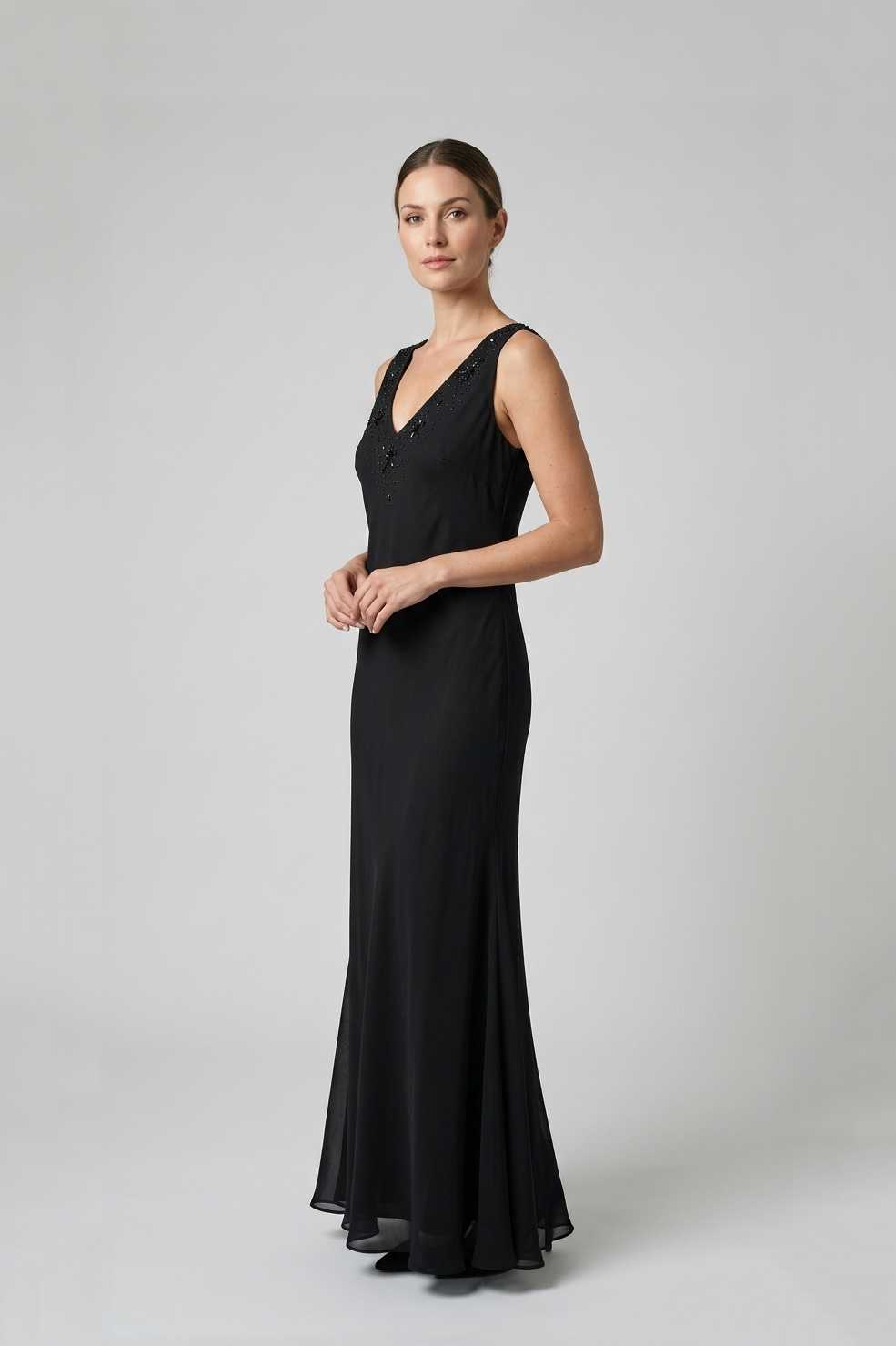 Vestido Londra Negro talle S - Toia de Kiev - Alquiler de vestidos de fiesta