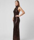 Vestido Lux chocolate Negro talle 2XL - Toia de Kiev - Alquiler de vestidos de fiesta