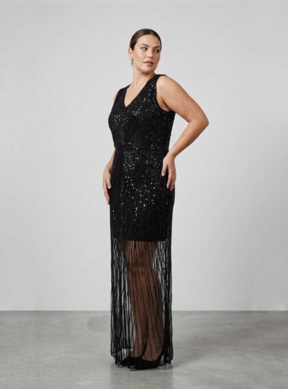 Vestido Velvet Negro talle 2XL - Toia de Kiev - Alquiler de vestidos de fiesta