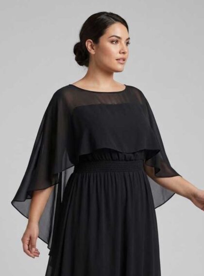 Saco Capa 2 Negro talle M - Toia de Kiev - Alquiler de vestidos de fiesta