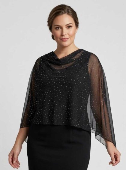Saco Capa Life Negro talle M - Toia de Kiev - Alquiler de vestidos de fiesta