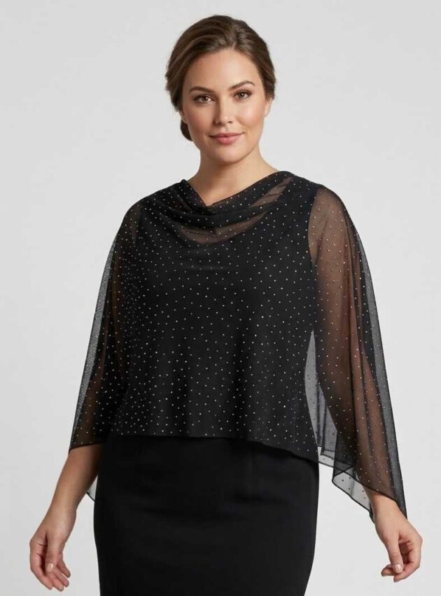 Saco Capa Life Negro talle M - Toia de Kiev - Alquiler de vestidos de fiesta