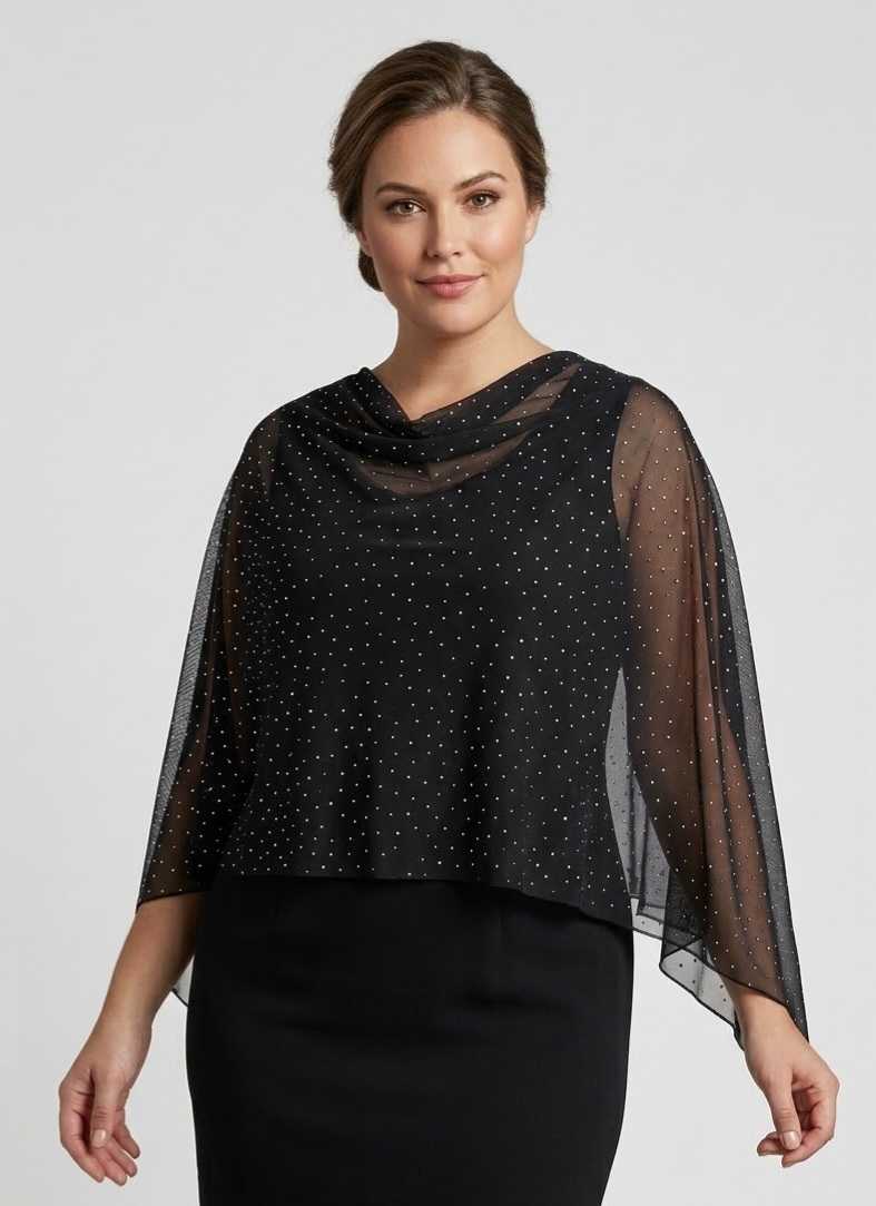 Saco Capa Life Negro talle M - Toia de Kiev - Alquiler de vestidos de fiesta