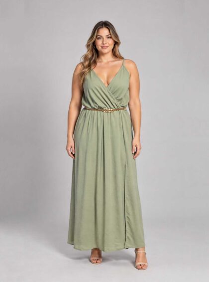 Vestido Salta green Verde talle 2XL - Toia de Kiev - Alquiler de vestidos de fiesta