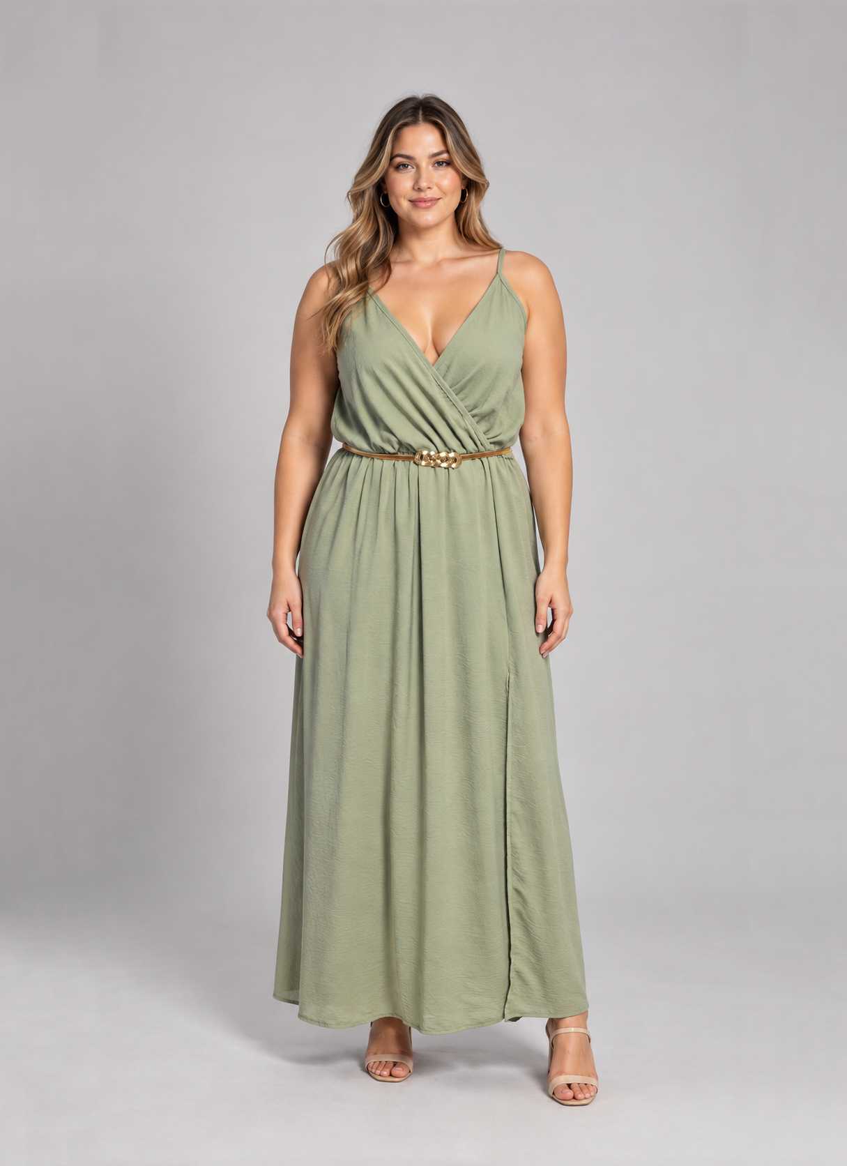 Vestido Salta green Verde talle 2XL - Toia de Kiev - Alquiler de vestidos de fiesta