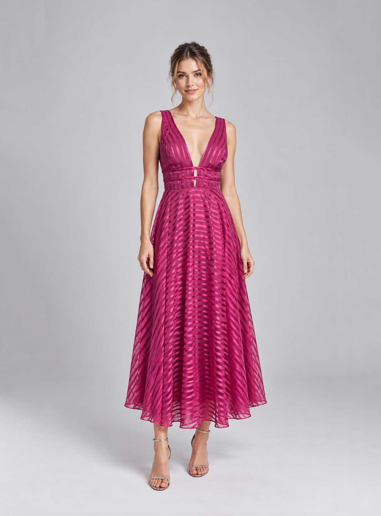 Vestido Magdalena Fucsia talle S - Toia de Kiev - Alquiler de vestidos de fiesta