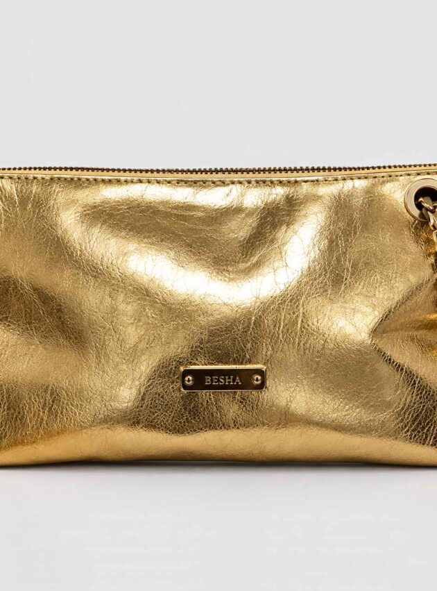 Cartera Gold Dorado - Toia de Kiev - Alquiler de vestidos de fiesta