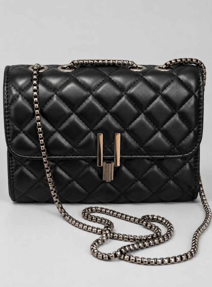 Cartera Matelase Negro - Toia de Kiev - Alquiler de vestidos de fiesta