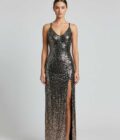 Vestido Volcan Negro talle M - Toia de Kiev - Alquiler de vestidos de fiesta