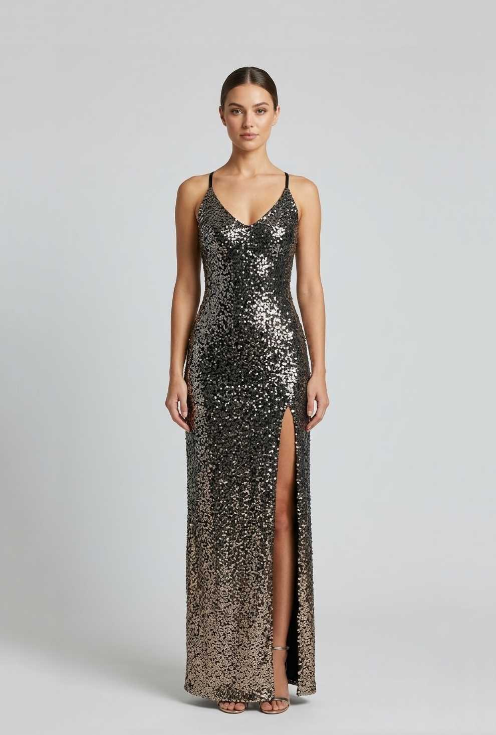 Vestido Volcan Negro talle M - Toia de Kiev - Alquiler de vestidos de fiesta