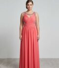 Vestido Griselda Coral talle 2XL - Toia de Kiev - Alquiler de vestidos de fiesta
