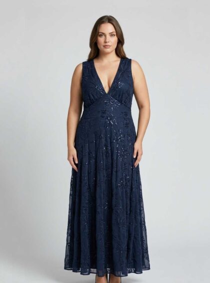 Vestido Eter Blue Azul talle 2XL - Toia de Kiev - Alquiler de vestidos de fiesta