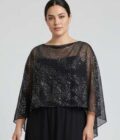 Saco Capa Nova Negro talle M - Toia de Kiev - Alquiler de vestidos de fiesta
