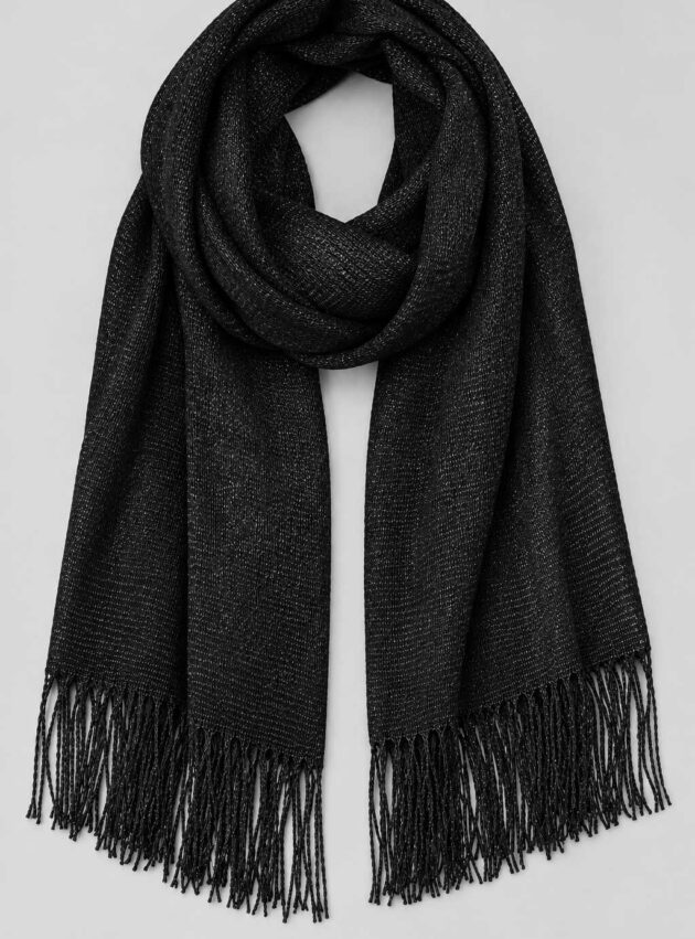 Pashmina Shimmer Black Plateado talle S - Toia de Kiev - Alquiler de vestidos de fiesta