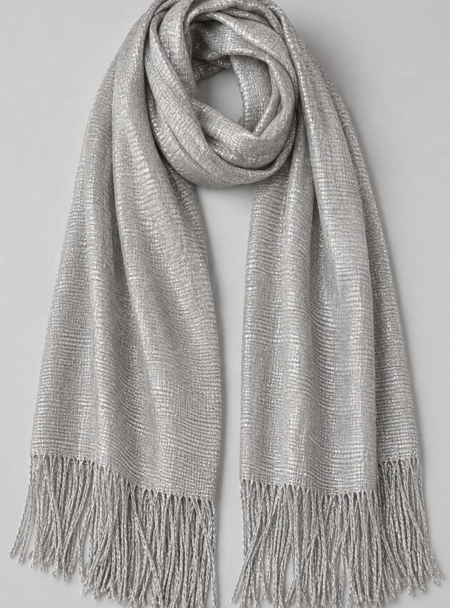 Pashmina Shimmer Silver Plateado talle S - Toia de Kiev - Alquiler de vestidos de fiesta