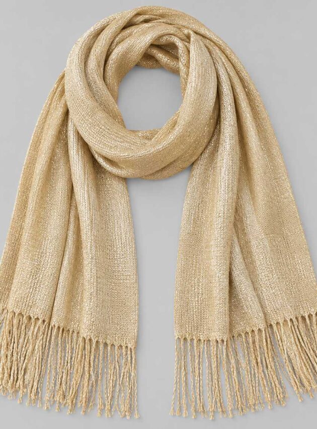 Pashmina Shimmer Gold 1 Dorado talle S - Toia de Kiev - Alquiler de vestidos de fiesta