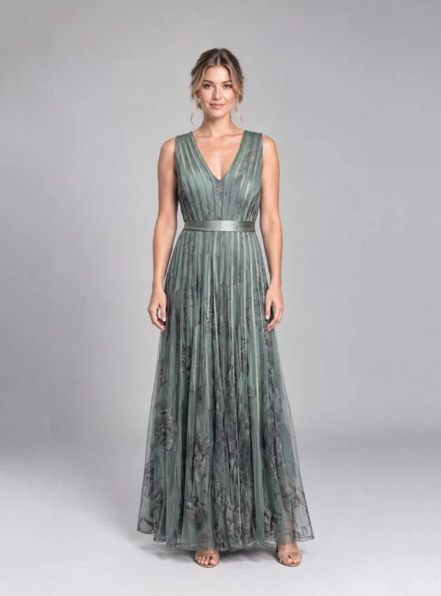 Vestido Noemi Verde talle L - Toia de Kiev - Alquiler de vestidos de fiesta