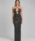 Vestido Gabriela Plateado talle S - Toia de Kiev - Alquiler de vestidos de fiesta