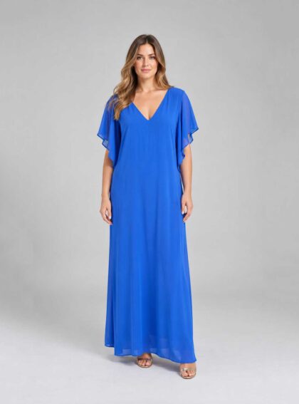 Vestido Azurel Azul talle L - Toia de Kiev - Alquiler de vestidos de fiesta