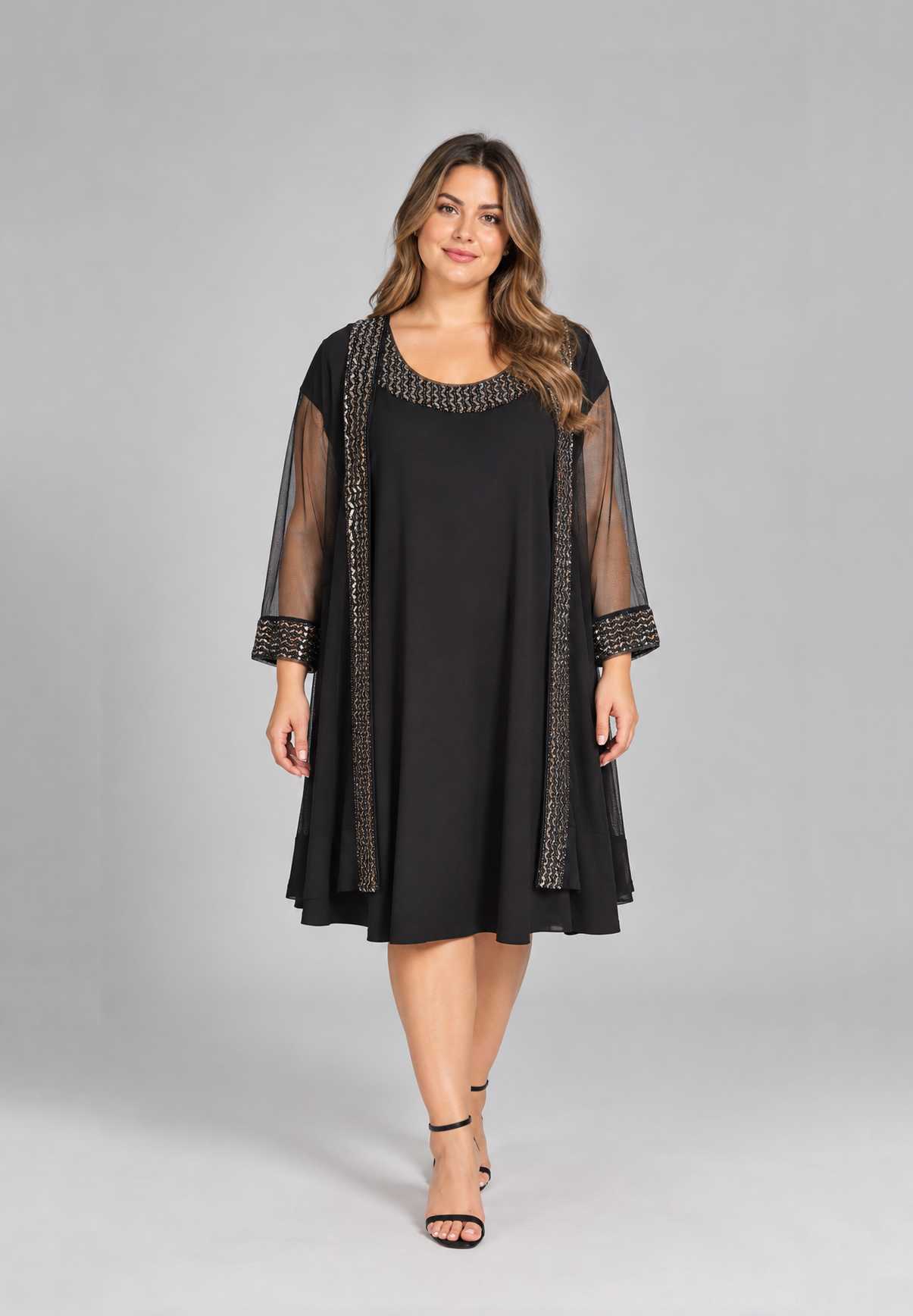 Vestido Y Saco Mendez Negro talle L - Toia de Kiev - Alquiler de vestidos de fiesta