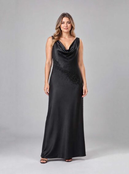 Vestido Bodic Negro talle L - Toia de Kiev - Alquiler de vestidos de fiesta