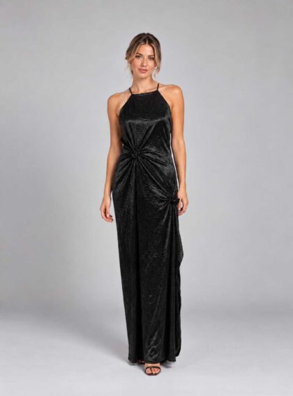 Vestido Acero Black Negro talle L - Toia de Kiev - Alquiler de vestidos de fiesta