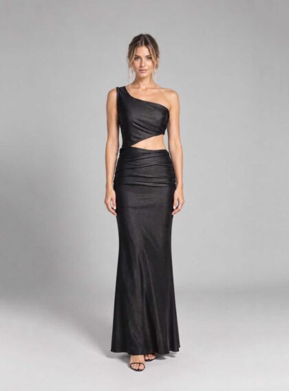 Vestido Wanda Negro talle M - Toia de Kiev - Alquiler de vestidos de fiesta