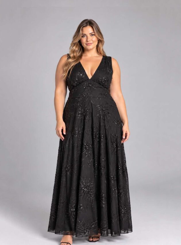 Vestido Eter Black Negro talle L - Toia de Kiev - Alquiler de vestidos de fiesta