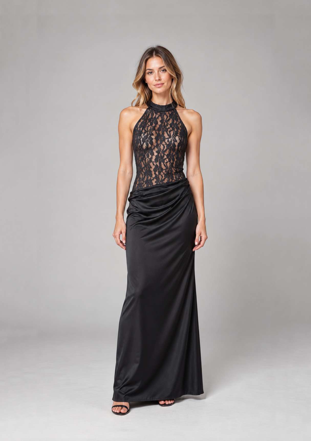 Vestido Carbon Negro talle M - Toia de Kiev - Alquiler de vestidos de fiesta