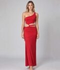Vestido Granadina Rojo talle M - Toia de Kiev - Alquiler de vestidos de fiesta