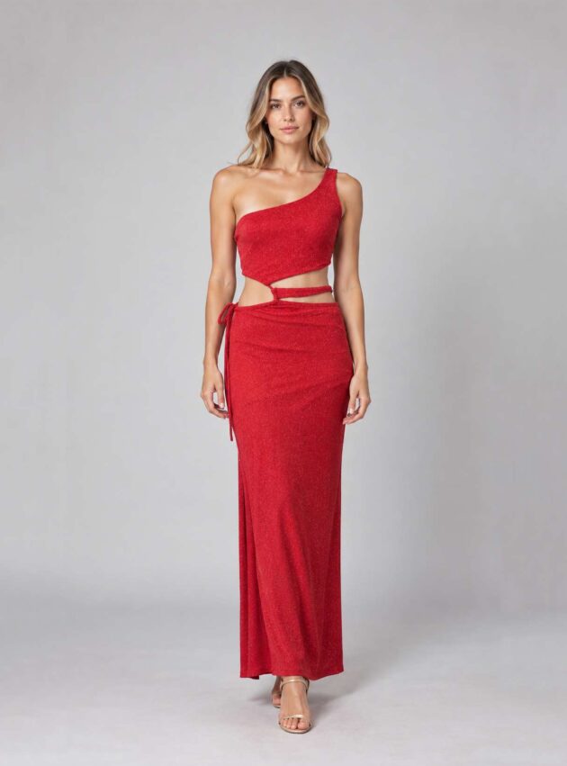Vestido Granadina Rojo talle M - Toia de Kiev - Alquiler de vestidos de fiesta