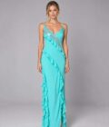 Vestido Ember Aqua Verde talle L - Toia de Kiev - Alquiler de vestidos de fiesta