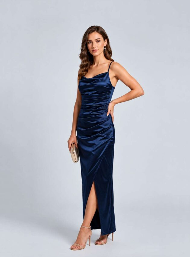 Vestido Michelle Blue Azul talle M - Toia de Kiev - Alquiler de vestidos de fiesta