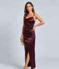 Vestido Michelle Borgoña Bordo talle M - Toia de Kiev - Alquiler de vestidos de fiesta