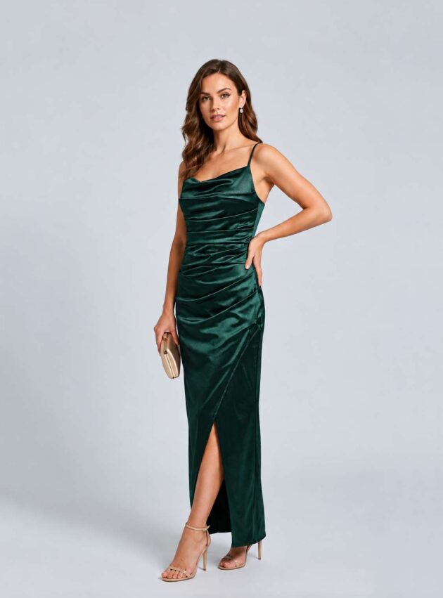 Vestido Michelle Green Verde talle M - Toia de Kiev - Alquiler de vestidos de fiesta
