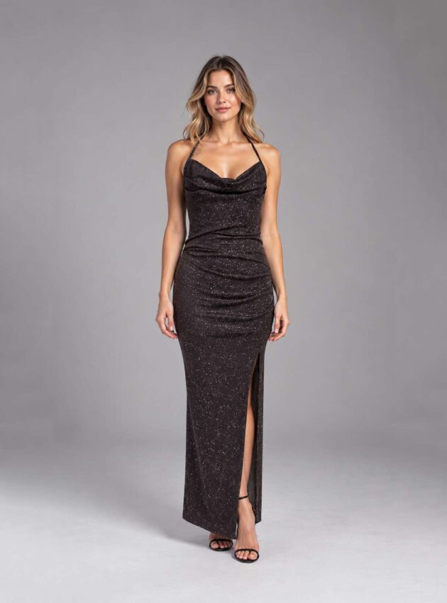 Vestido Trufa Marrón talle M - Toia de Kiev - Alquiler de vestidos de fiesta