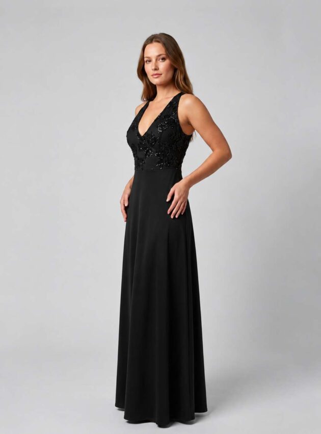 Vestido Soja Black Negro talle M - Toia de Kiev - Alquiler de vestidos de fiesta