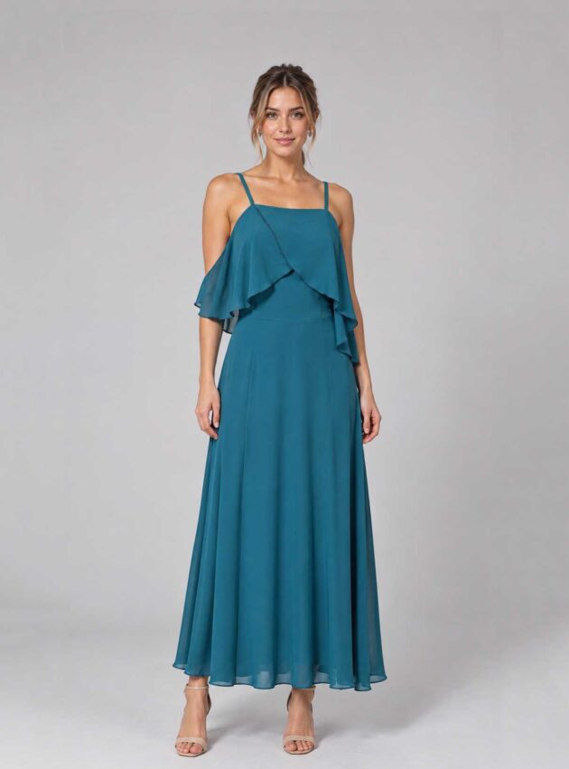 Vestido Océano Azul talle S - Toia de Kiev - Alquiler de vestidos de fiesta