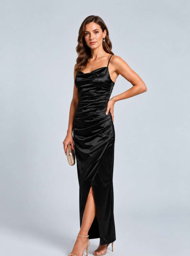 Vestido Michelle Black Azul talle M - Toia de Kiev - Alquiler de vestidos de fiesta