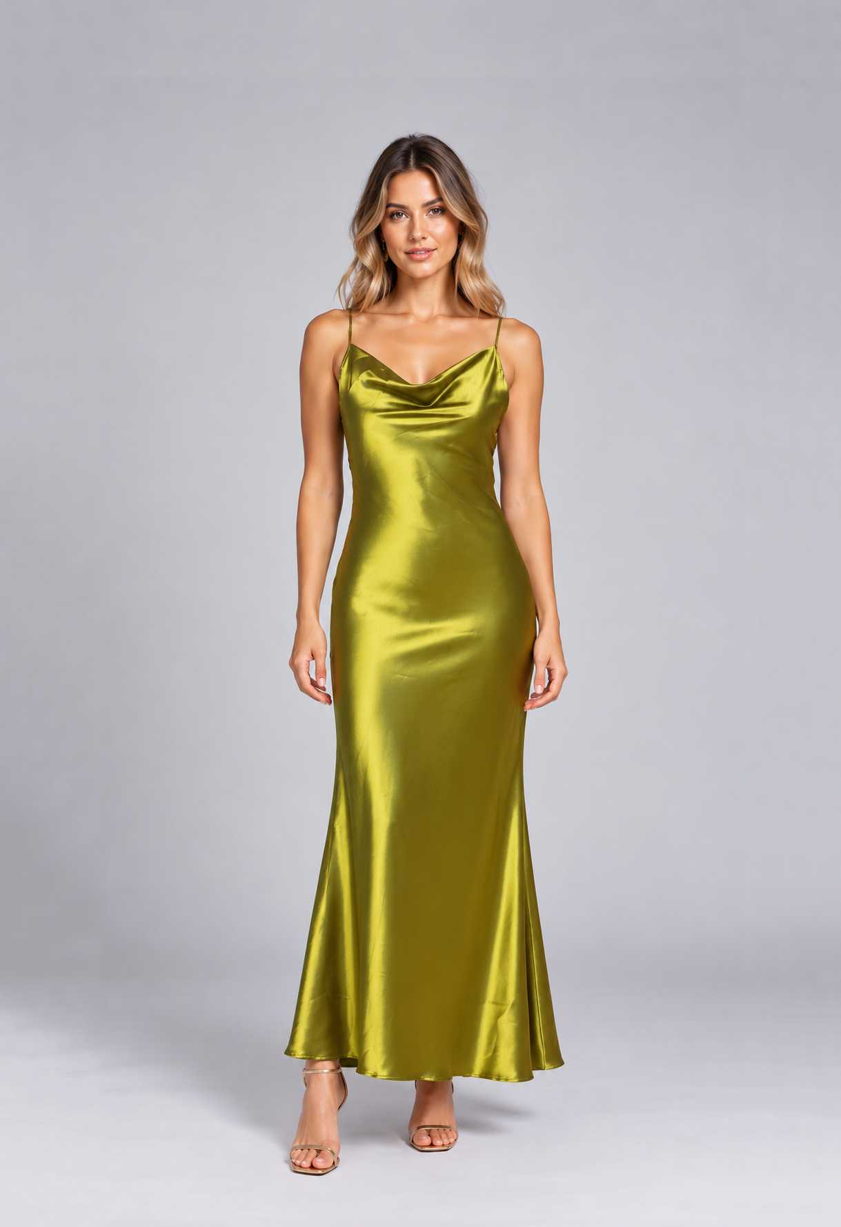 Vestido Pistacho Verde talle M - Toia de Kiev - Alquiler de vestidos de fiesta